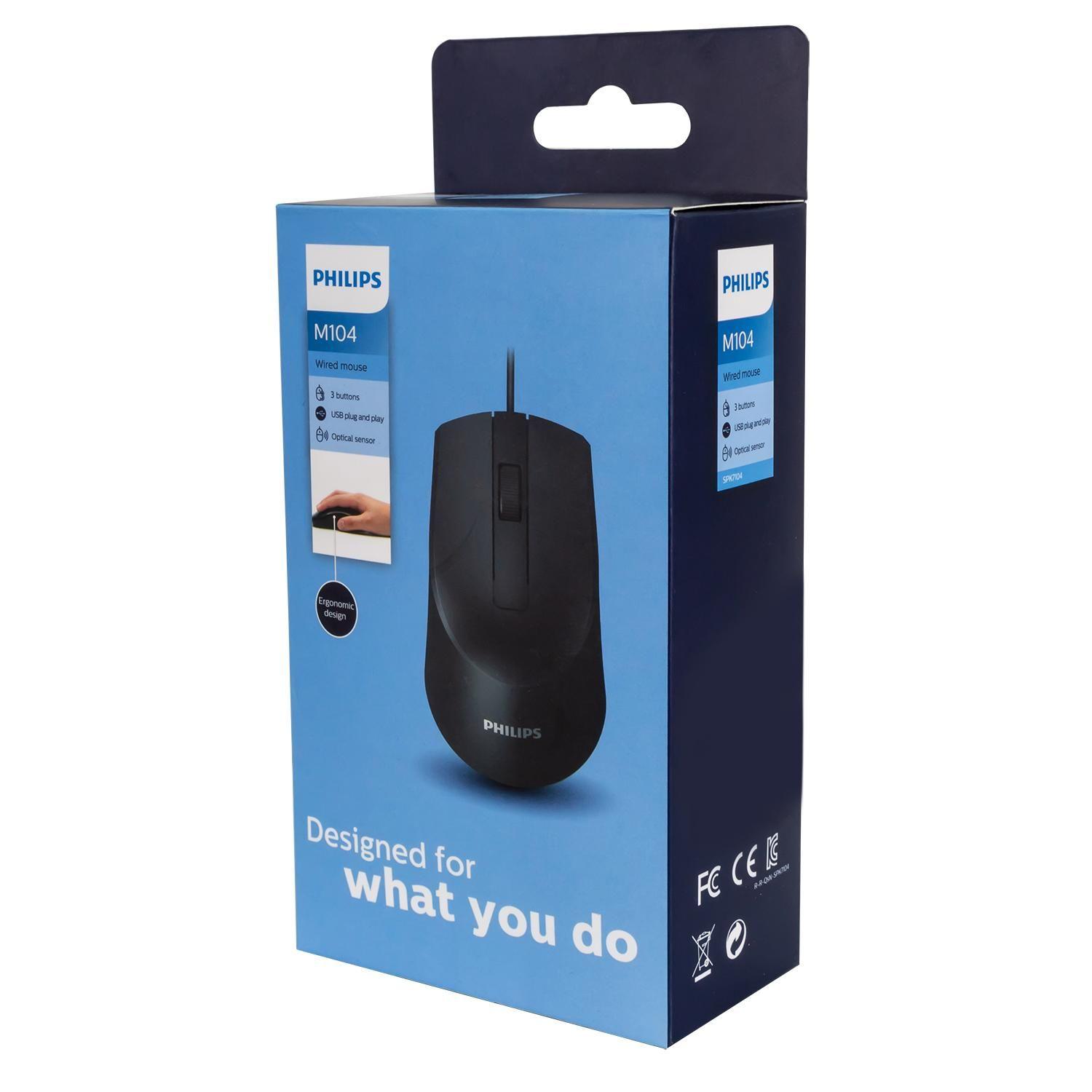 Mouse Alambrico SPK7104 M104 PHILIPS-0