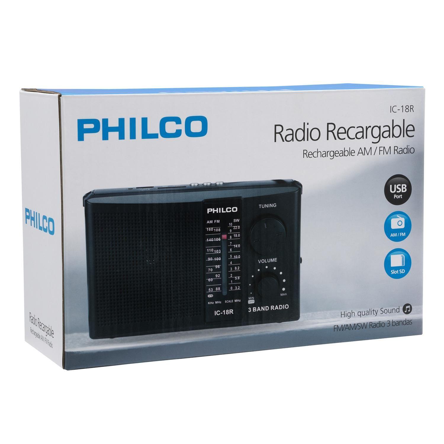 Radio Portátil Philco IC-18R AM/FM /usb/sd Bluetooth-0