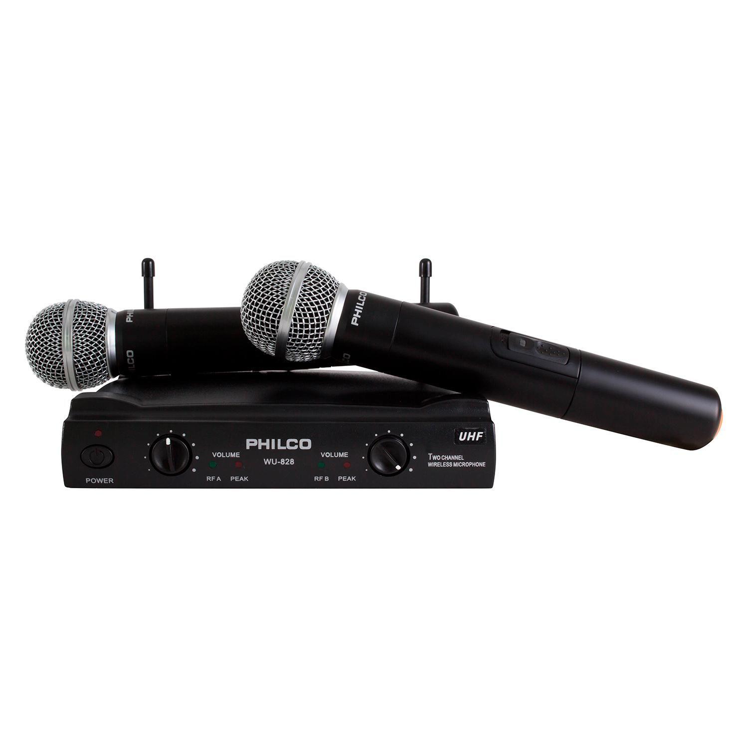 SET 2 MICROFONOS INAL UHF PHILCO-4