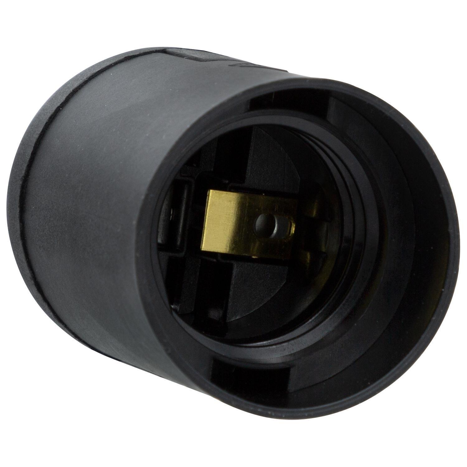 Porta Lamparas E27 Simple 250v 10a Negro Philco-2