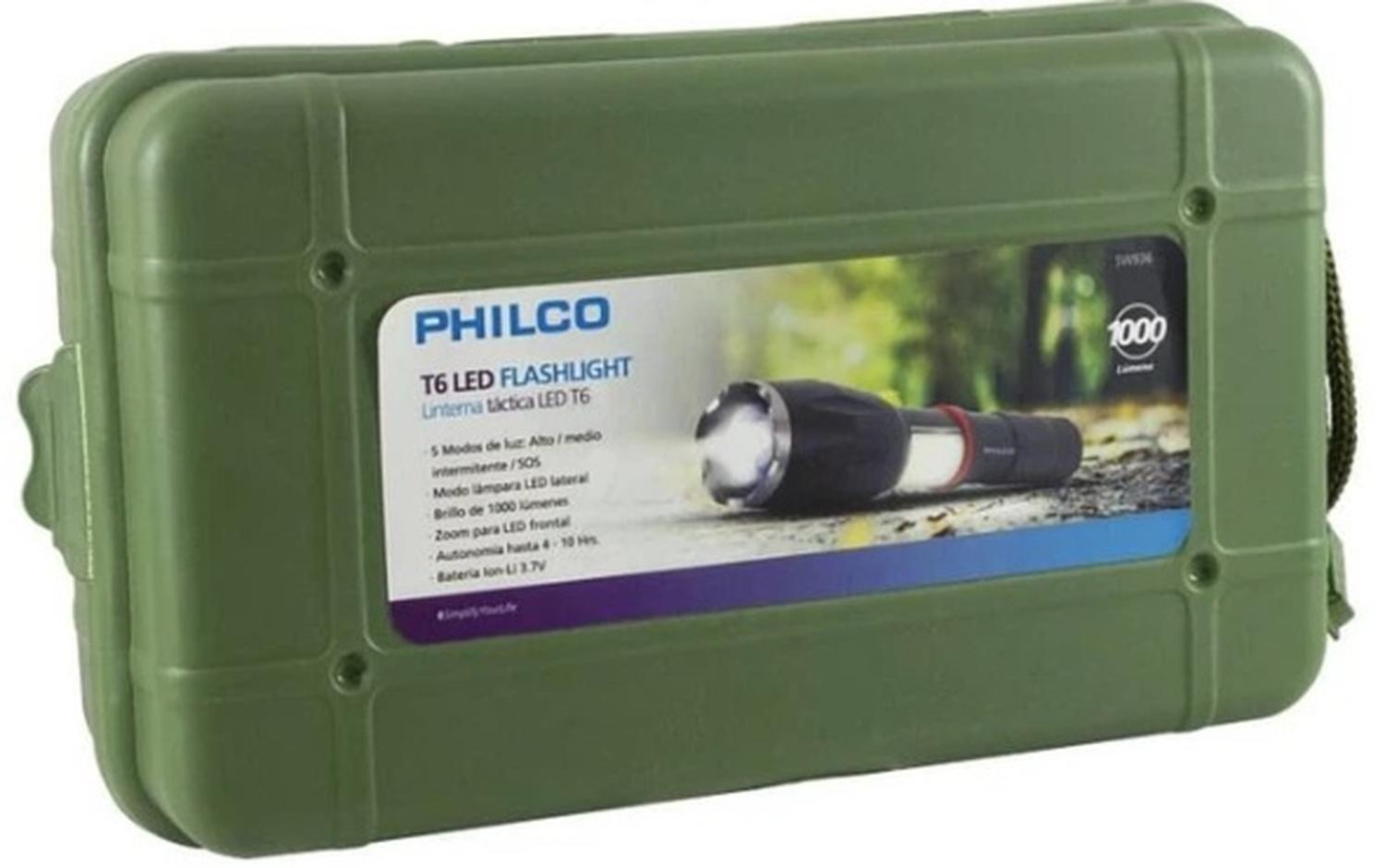 LINTERNA LED TIPO CREE 2 LUCES PHILCO-2