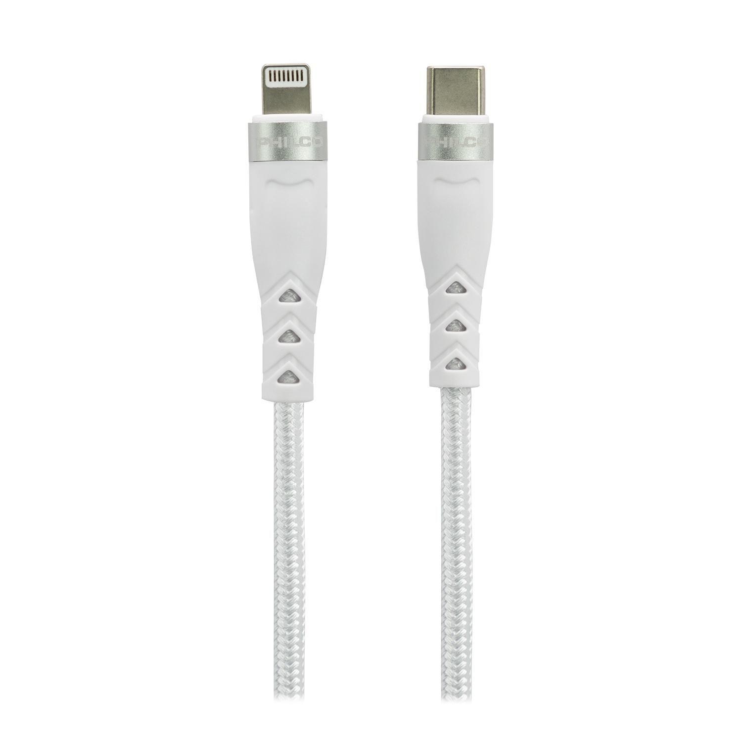 CARGADOR DE PARED QUALCOM PHILCO C/PUERTO TIPO C Y CABLE LIGHTNING-5