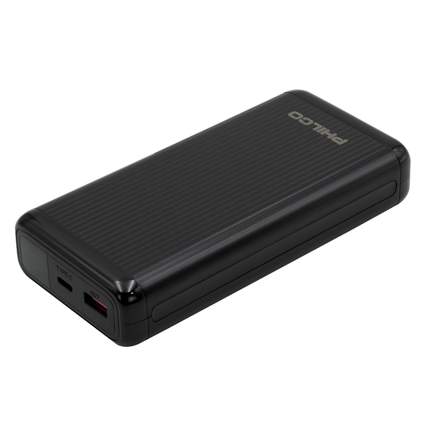 POWERBANK PHILCO 20.000MAH / PD 22.5W BLK / PMA8224BK-3