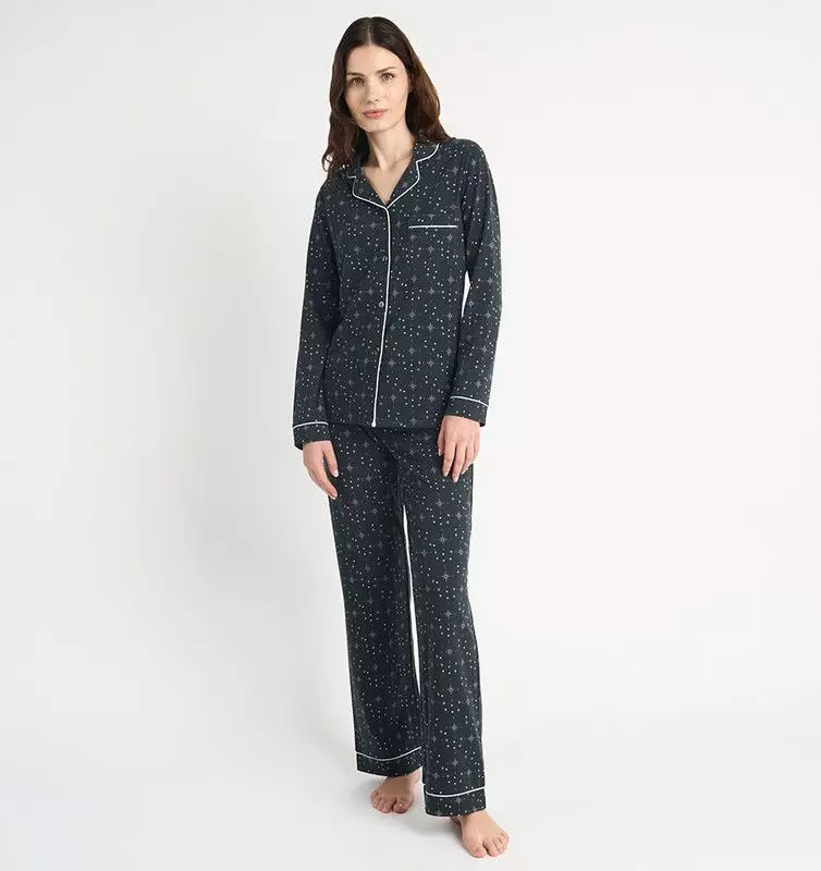 PIJAMA MUJER BARBIZON JACI CHARCOAL ESTAMPADO-0
