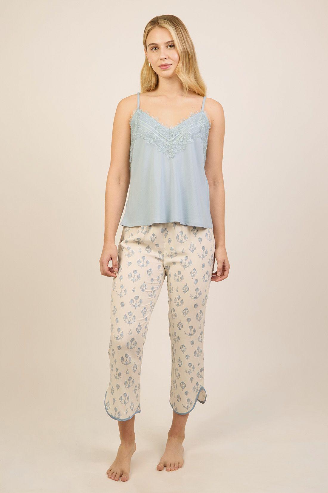 PIJAMA MUJER BARBIZON ADELA CAPRI AZUL-0