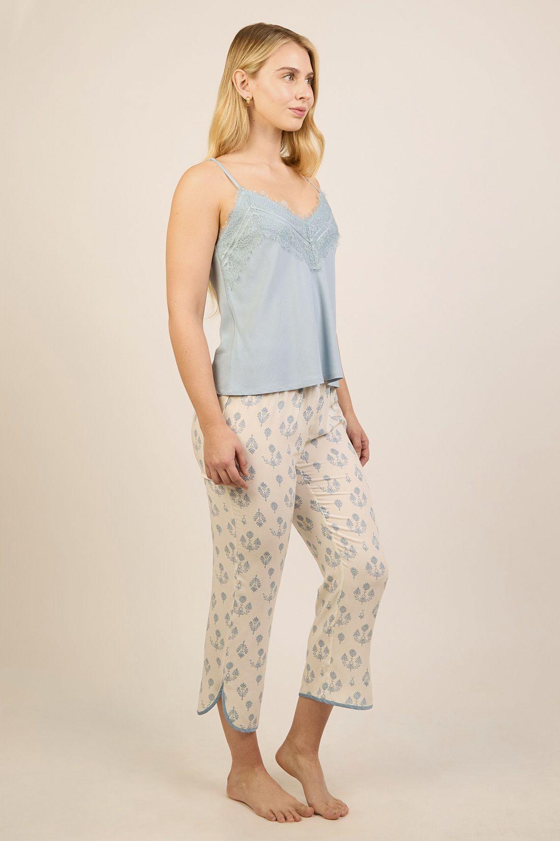 PIJAMA MUJER BARBIZON ADELA CAPRI AZUL-2