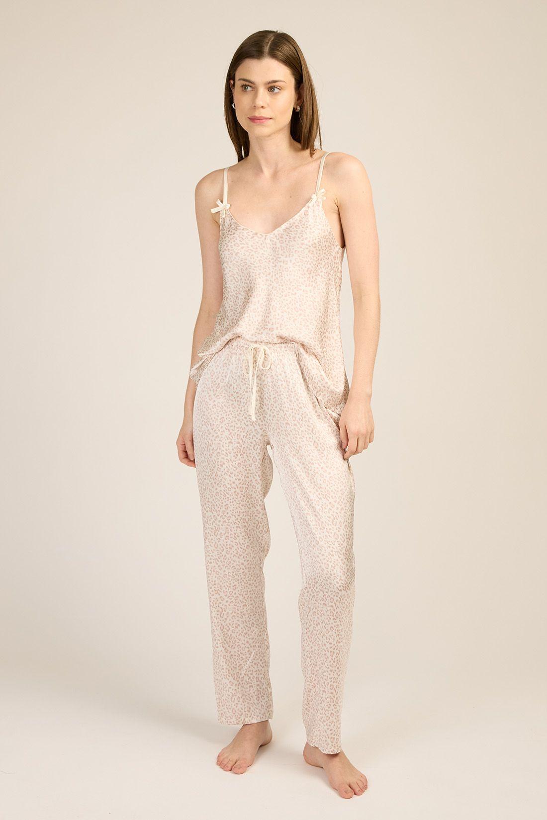 PIJAMA MUJER BARBIZON CINTA ANIMAL PRINT CLARO-0