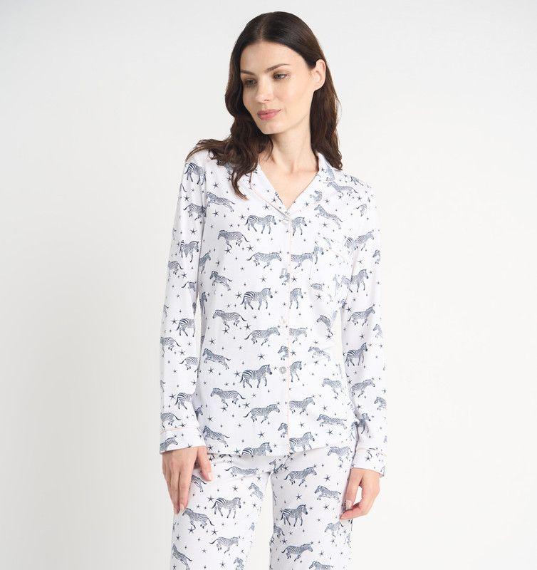 PIJAMA MUJER BARBIZON JACI BLANCO ESTAMPADO-2
