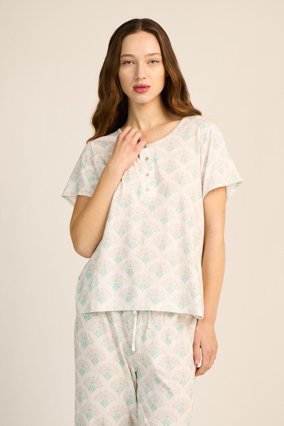 PIJAMA MUJER BARBIZON NEW CUORE VERDE-1