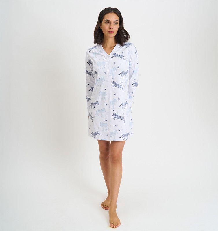 CAMISA MUJER BARBIZON ROCIO BLANCO ESTAMPADO-0