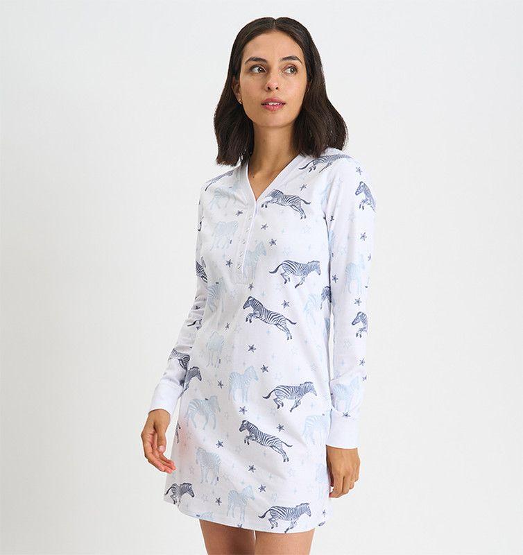 CAMISA MUJER BARBIZON ROCIO BLANCO ESTAMPADO-2