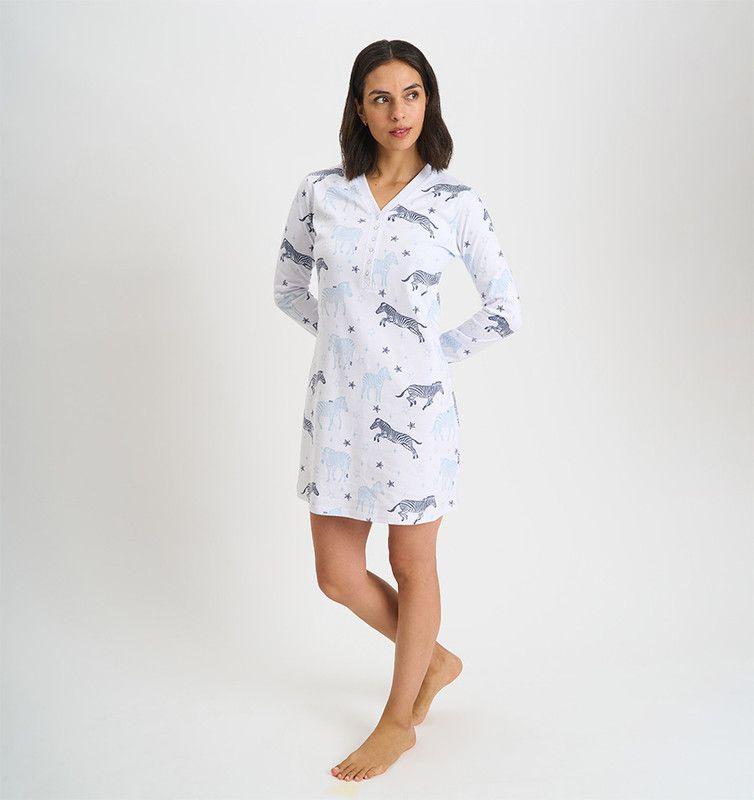 CAMISA MUJER BARBIZON ROCIO BLANCO ESTAMPADO-4