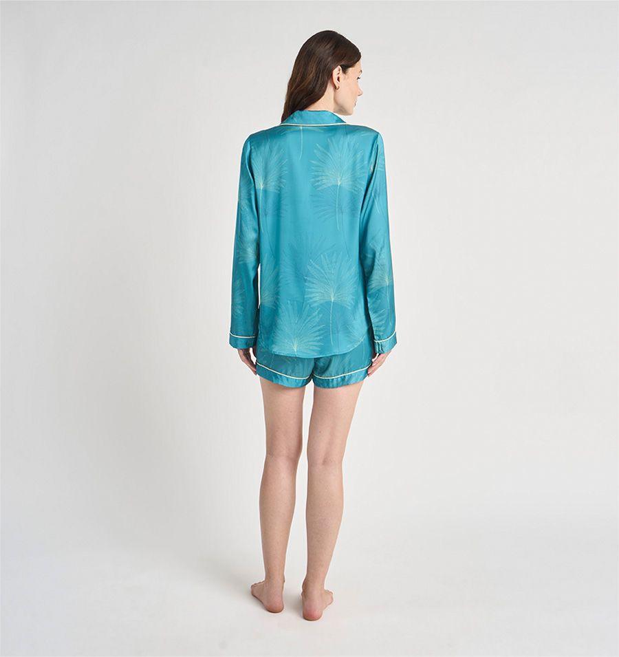 PIJAMA MUJER BARBIZON ROMA VERDE ESTAMPADO-1