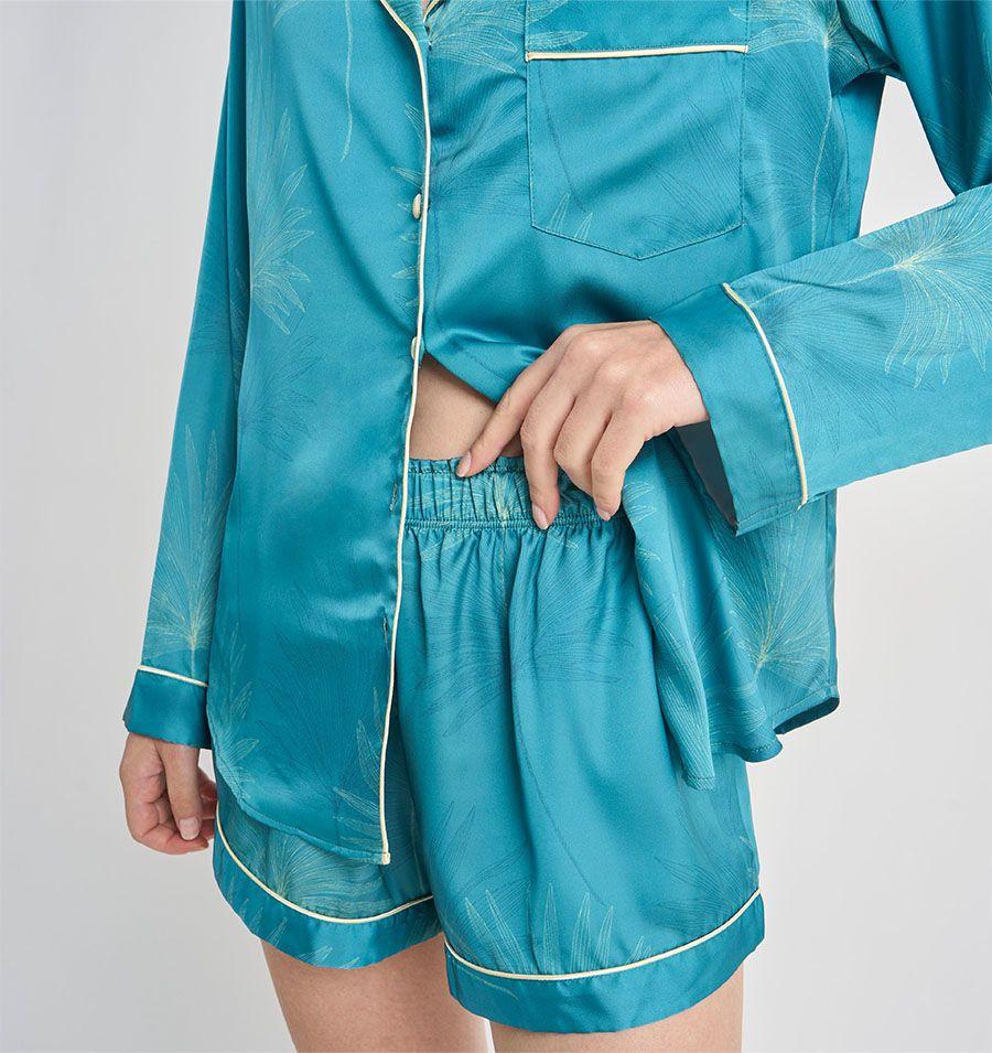 PIJAMA MUJER BARBIZON ROMA VERDE ESTAMPADO-3