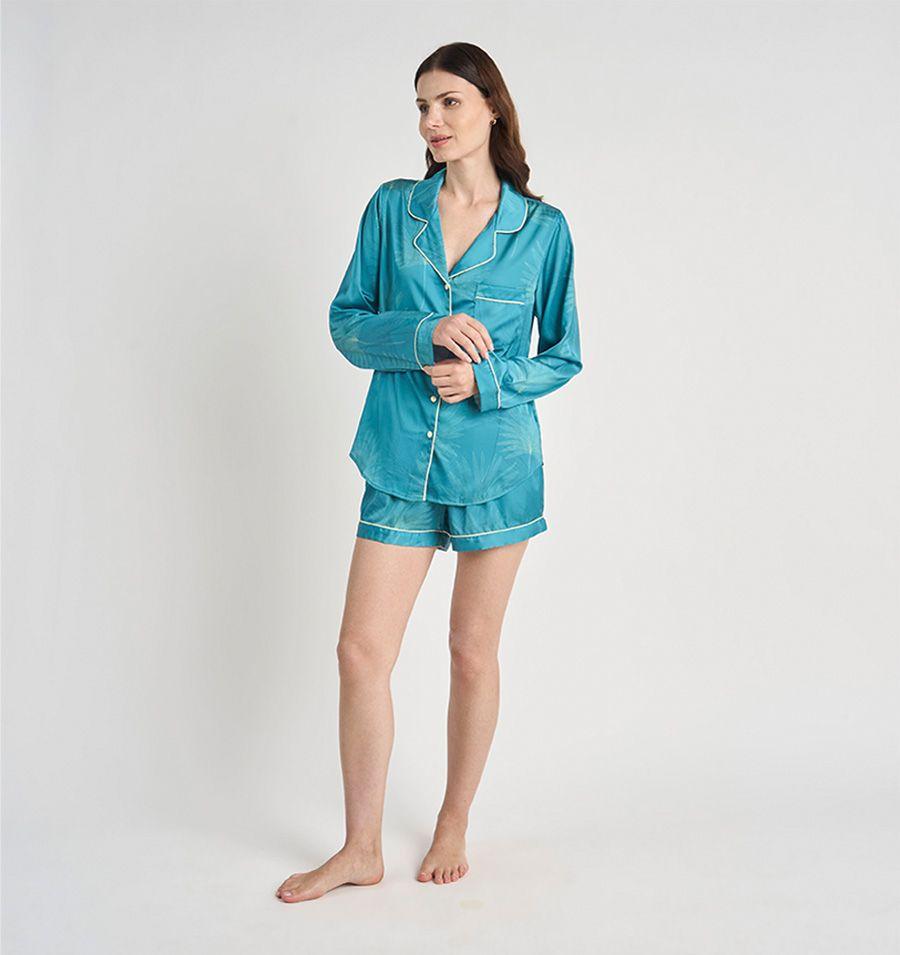 PIJAMA MUJER BARBIZON ROMA VERDE ESTAMPADO-4