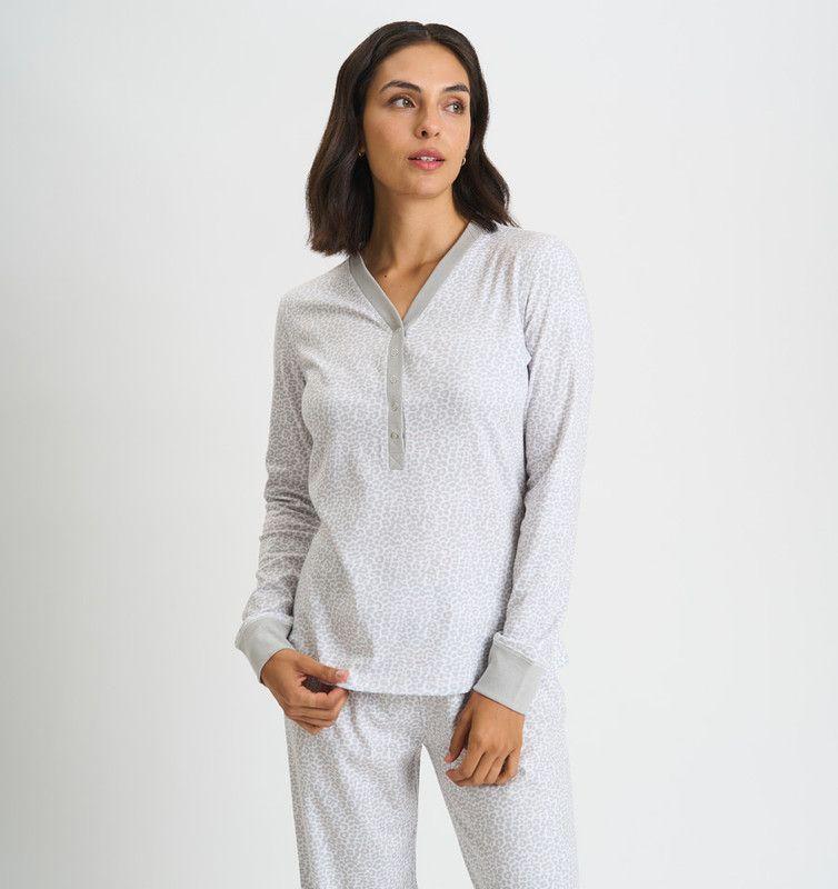 PIJAMA MUJER BARBIZON ROCIO AZUL ESTAMPADO-2