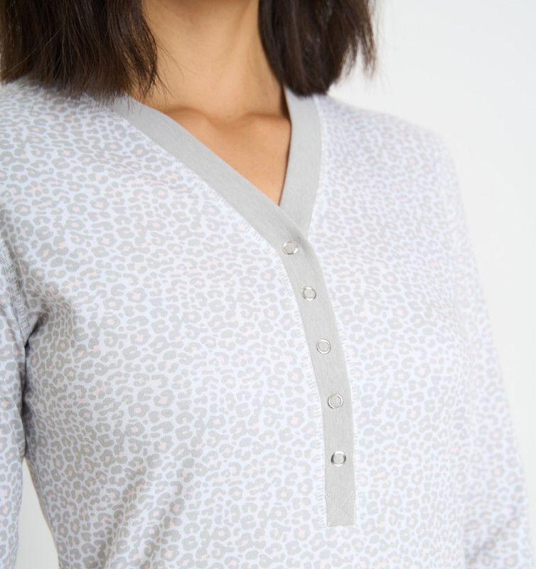PIJAMA MUJER BARBIZON ROCIO AZUL ESTAMPADO-3
