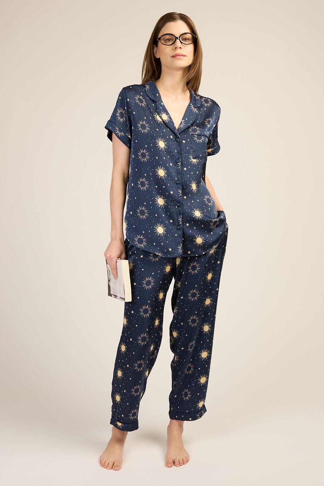PIJAMA MUJER BARBIZON ROMA CAPRI AZUL-0