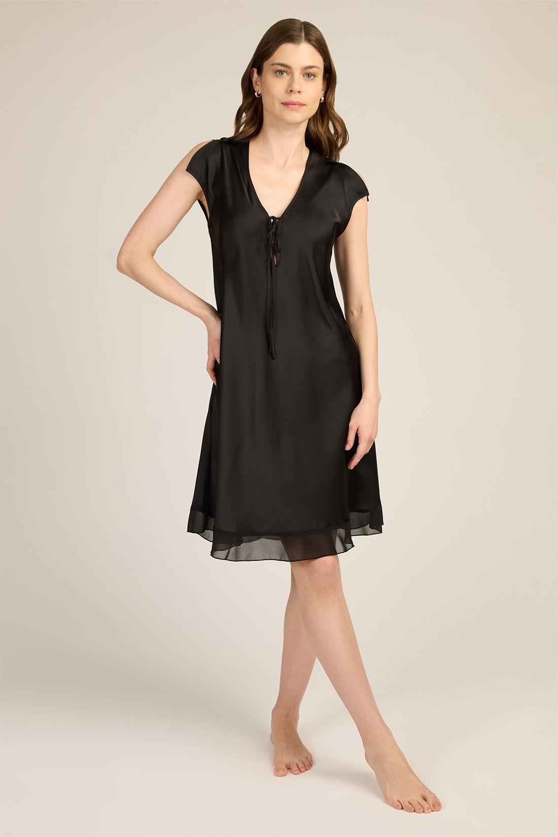 CAMISOLA MUJER BARBIZON SESGO NEGRO-0