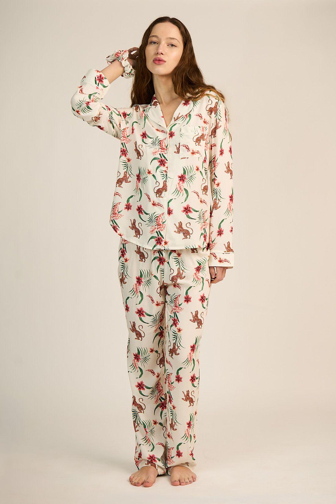 PIJAMA MUJER BARBIZON HELENA IVORY ESTAMPADO-0