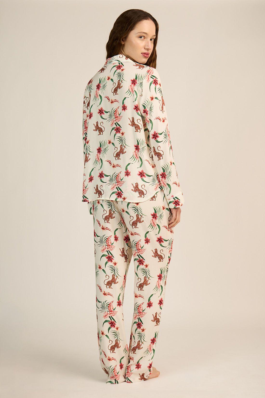 PIJAMA MUJER BARBIZON HELENA IVORY ESTAMPADO-3