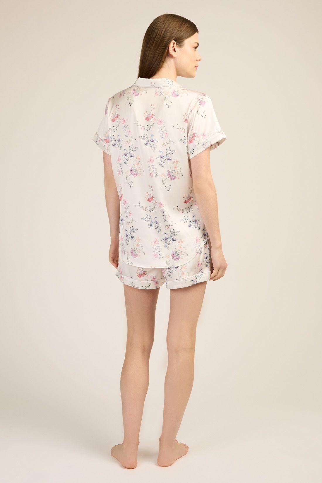 PIJAMA MUJER BARBIZON ROMA SH IVORY FLOR-2
