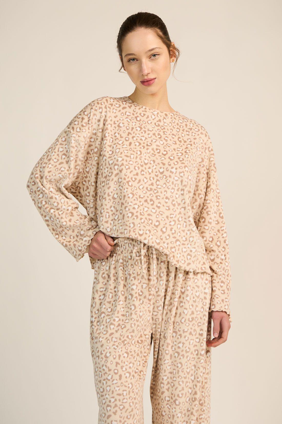PIJAMA MUJER BARBIZON DAVI ANIMAL PRINT CLARO-1