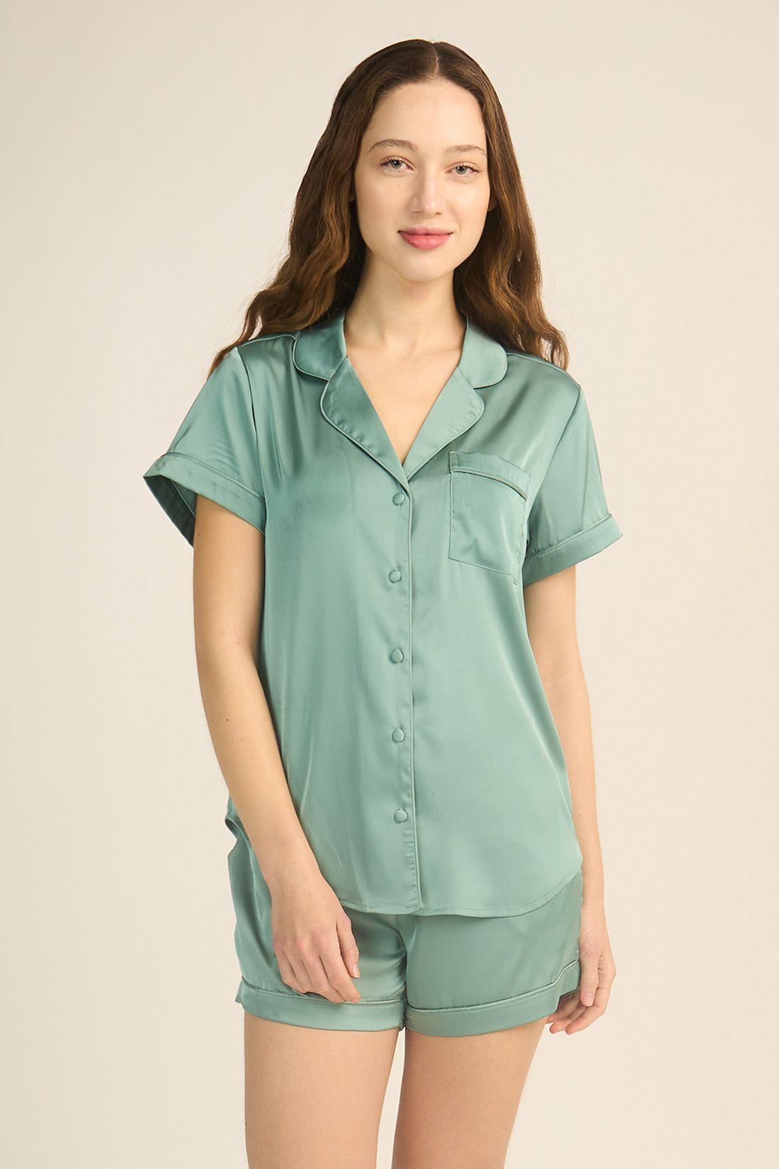PIJAMA MUJER BARBIZON ROMA SH VERDE-1