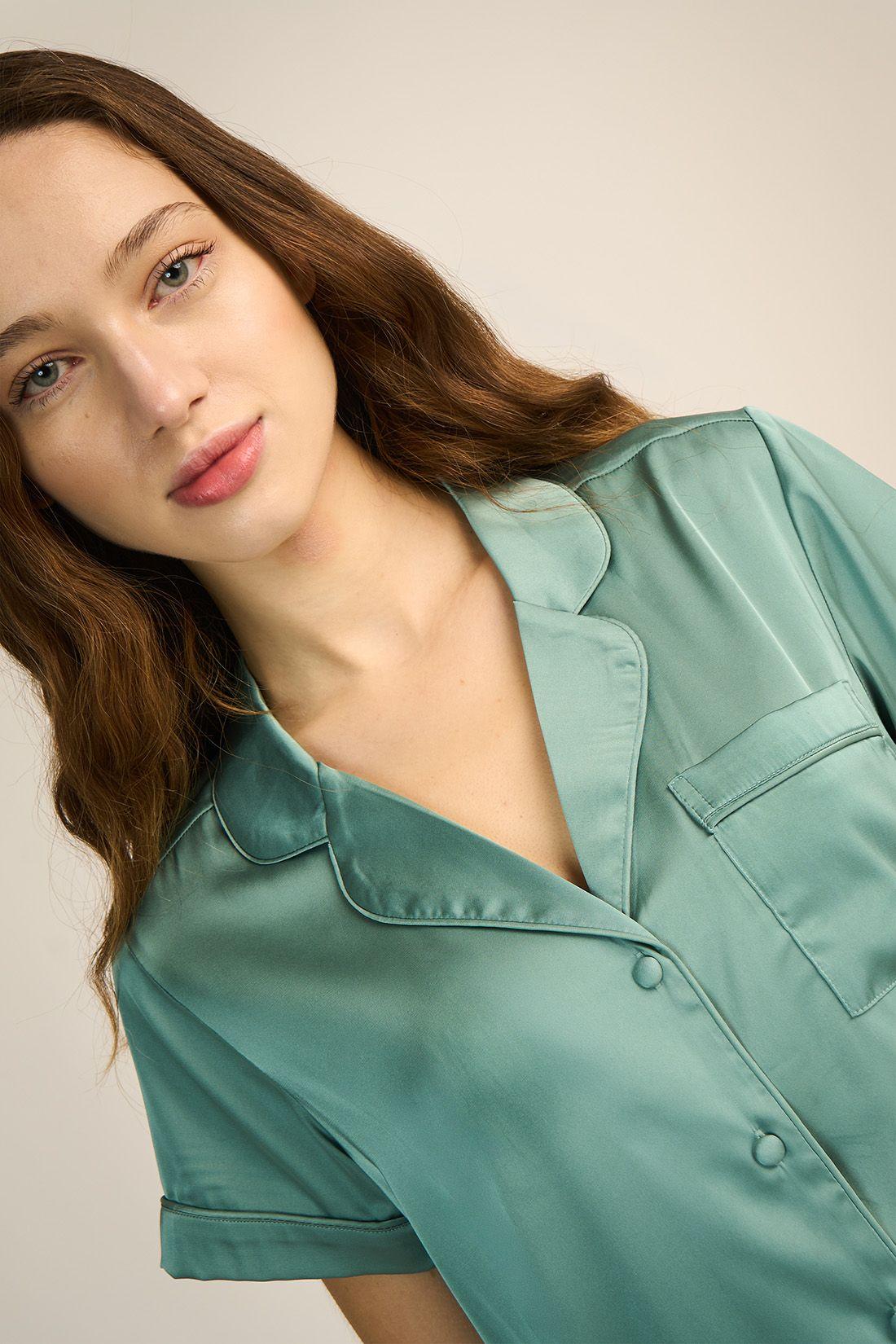 PIJAMA MUJER BARBIZON ROMA SH VERDE-4