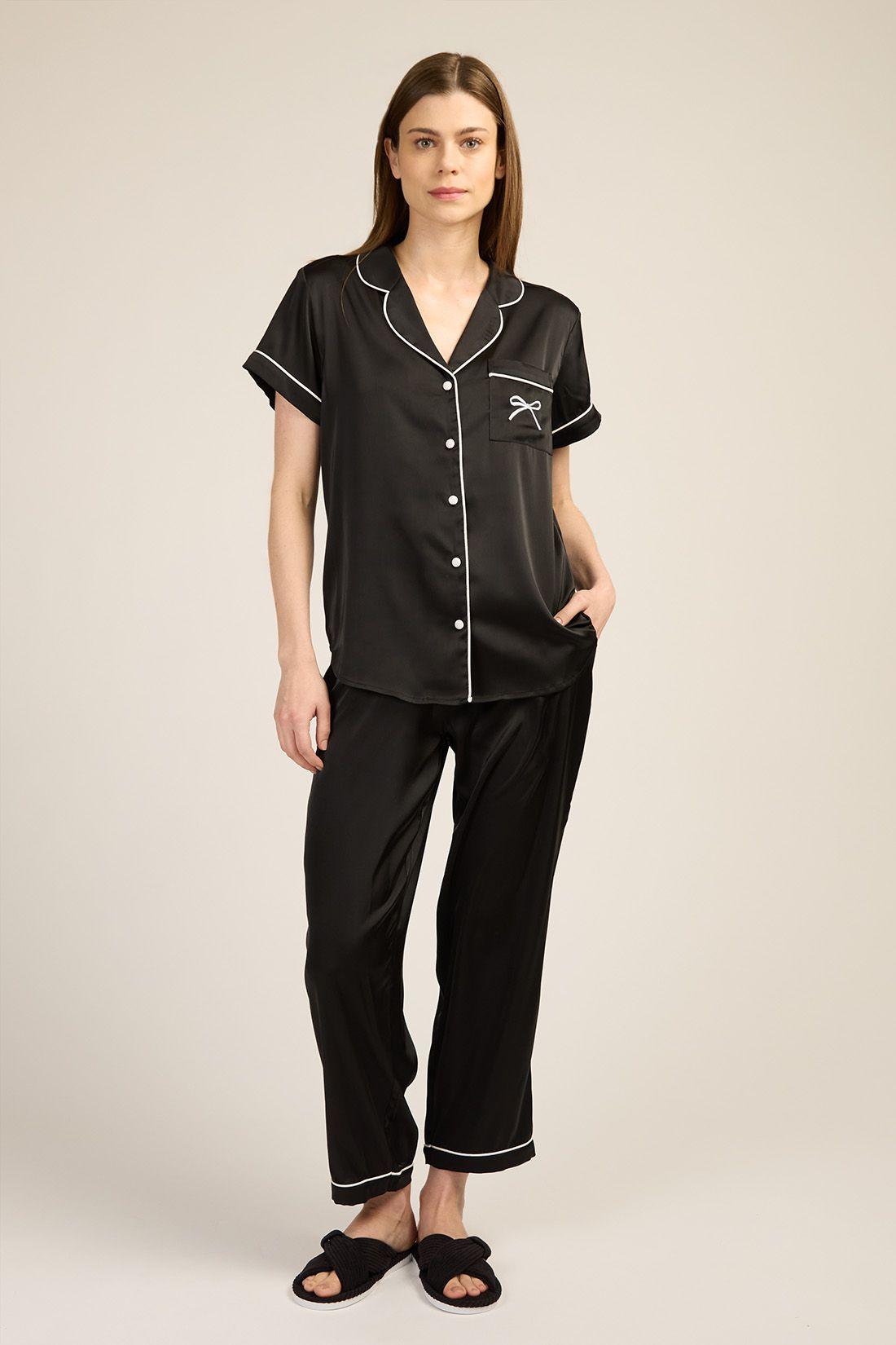 PIJAMA MUJER BARBIZON ROMA CAPRI NEGRO-0
