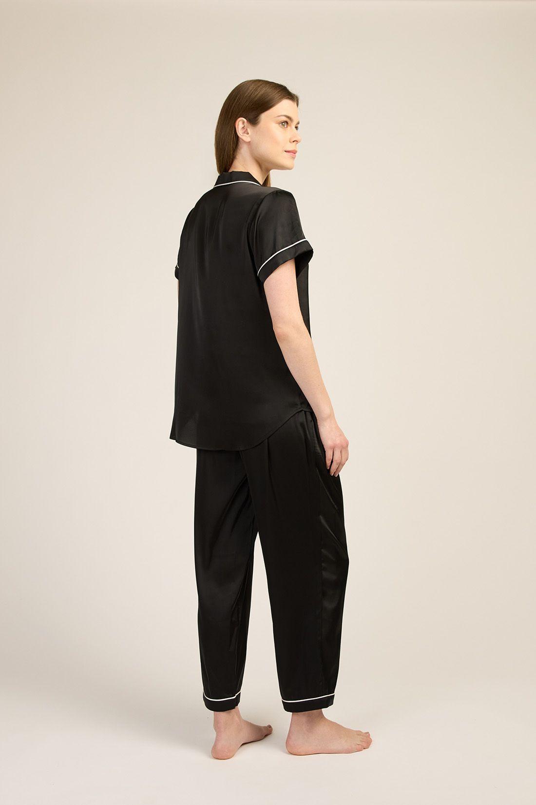 PIJAMA MUJER BARBIZON ROMA CAPRI NEGRO-2