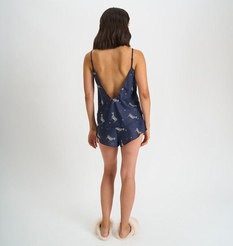 PIJAMA MUJER BARBIZON CAMI AZUL ESTAMPADO-1