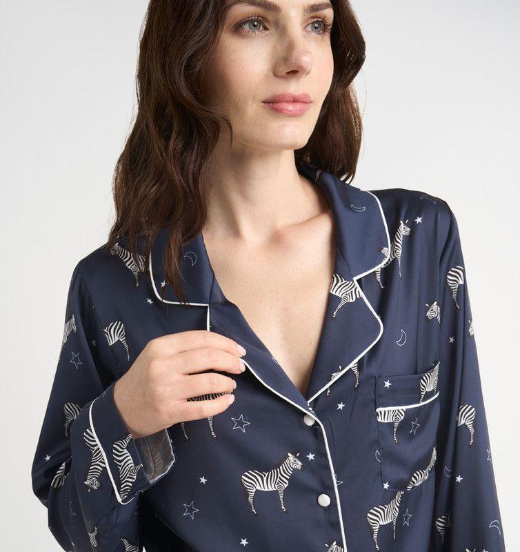 PIJAMA MUJER BARBIZON ROMA AZUL ESTAMPADO-3