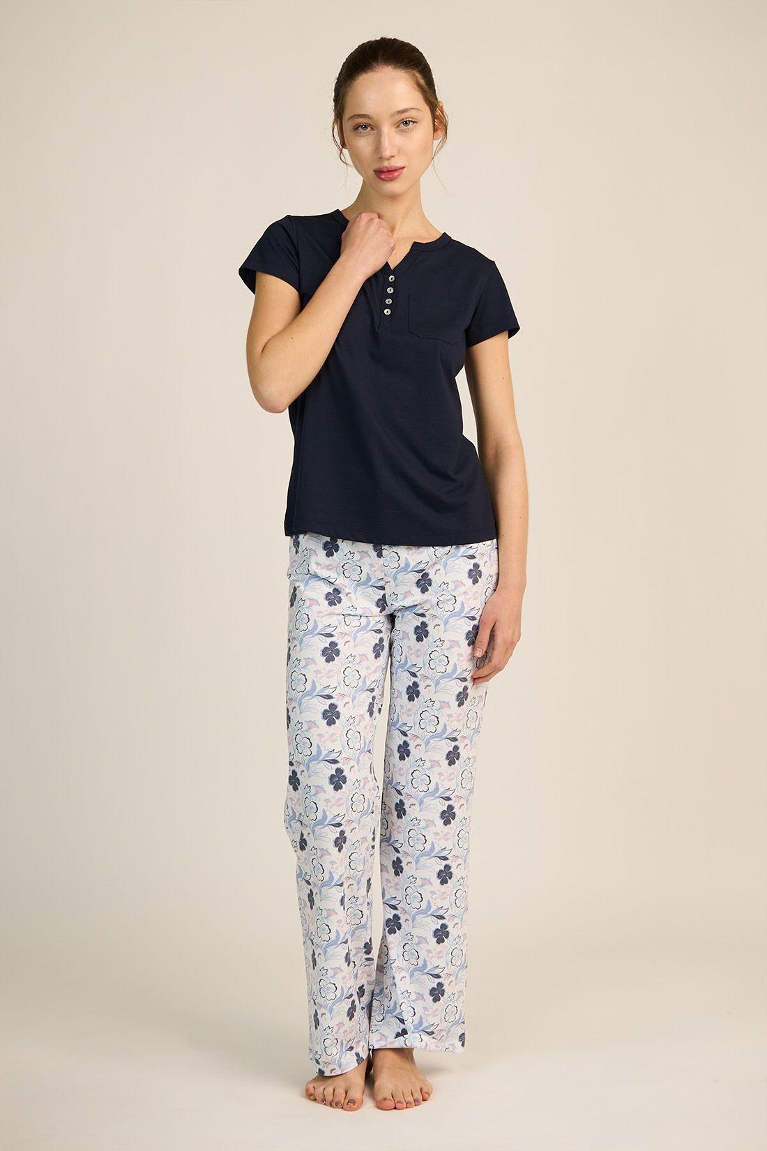 PIJAMA MUJER BARBIZON KATE AZUL-0