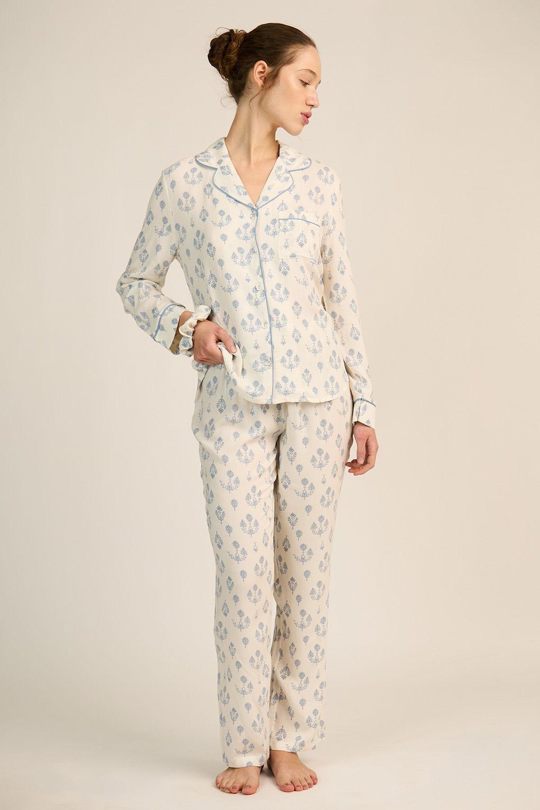 PIJAMA MUJER BARBIZON HELENA AZUL-0