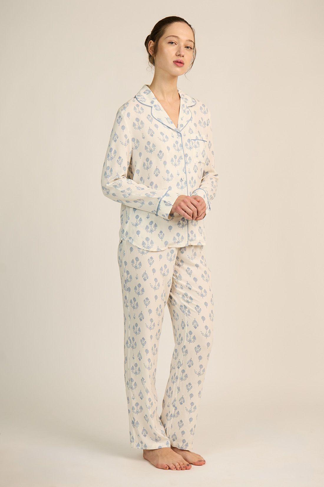 PIJAMA MUJER BARBIZON HELENA AZUL-2