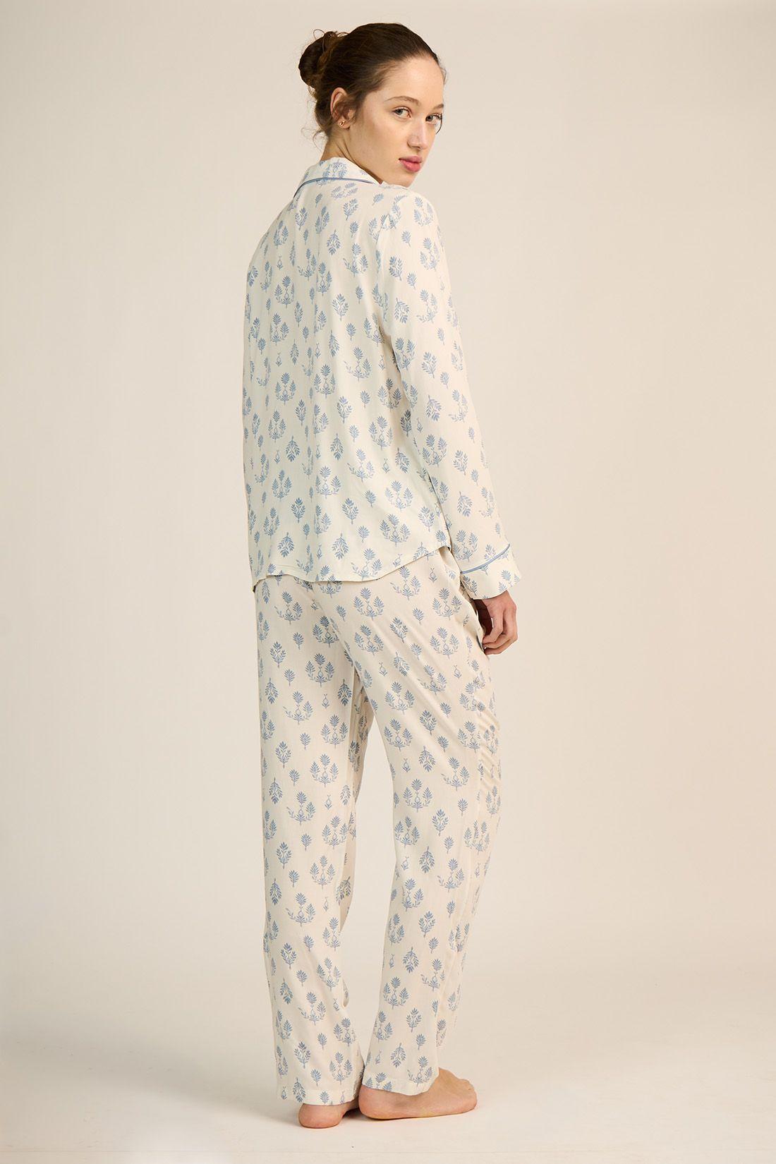 PIJAMA MUJER BARBIZON HELENA AZUL-3