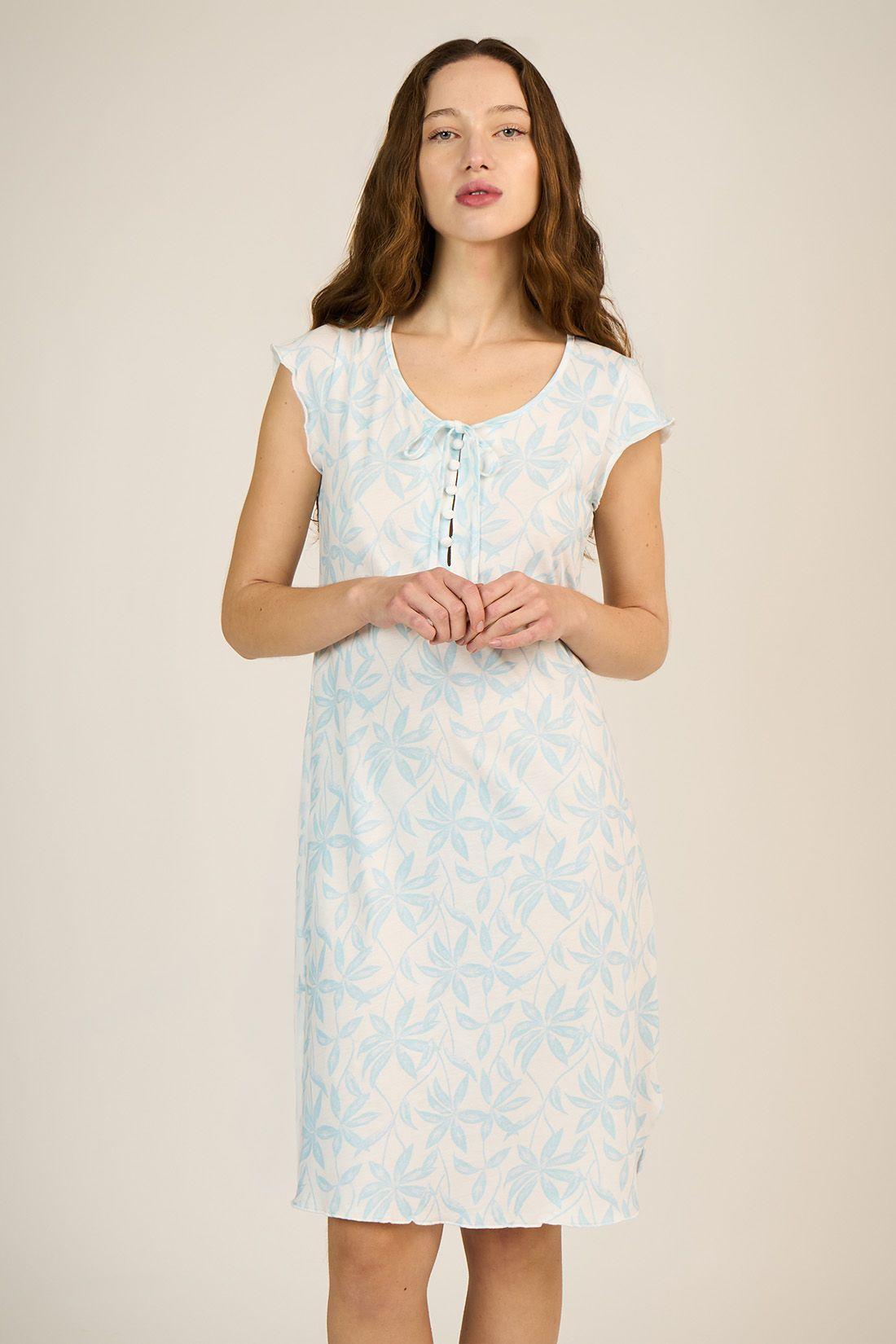 CAMISA MUJER BARBIZON SOCORRO CELESTE-1