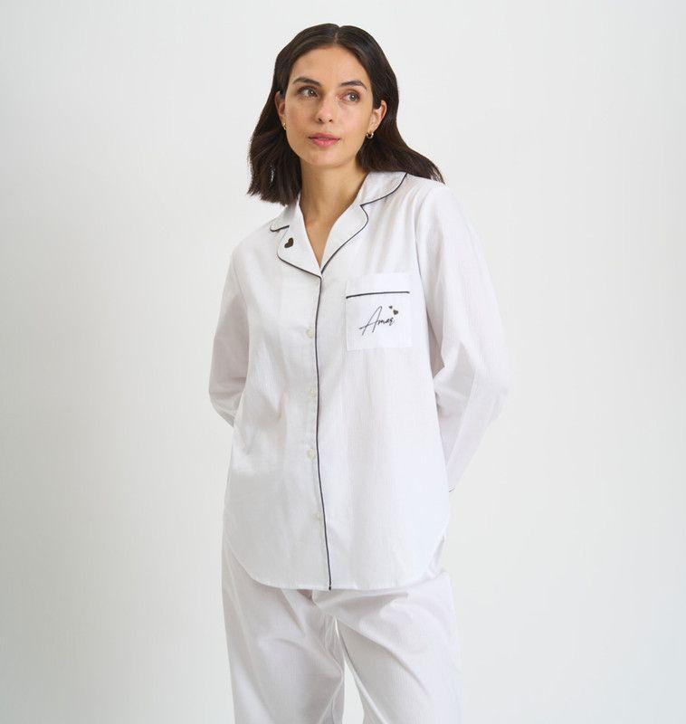 PIJAMA MUJER BARBIZON MARGARET SPORT BLANCO-2
