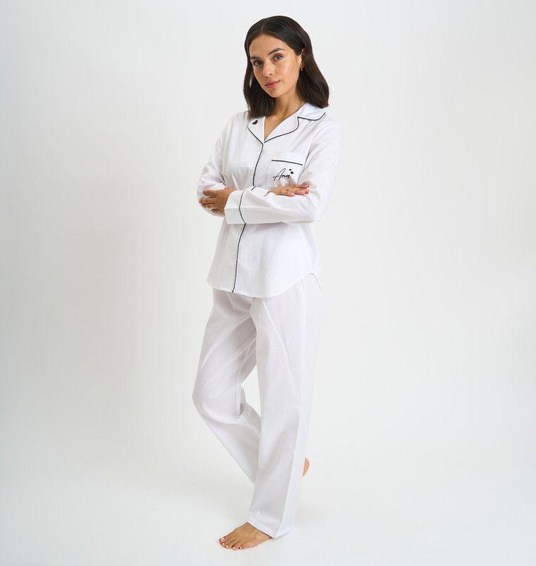 PIJAMA MUJER BARBIZON MARGARET SPORT BLANCO-4