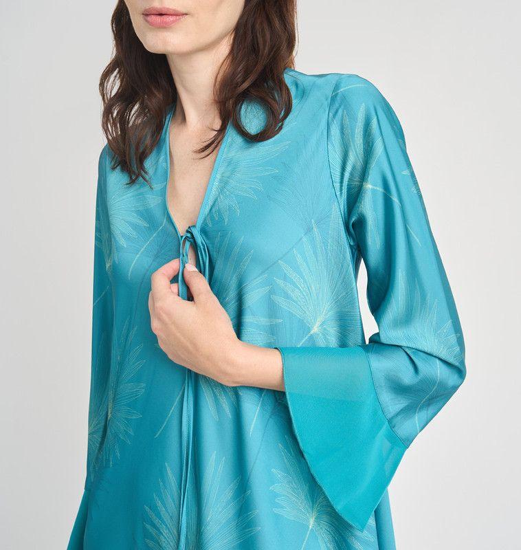 CAMISOLA MUJER BARBIZON SESGO VERDE ESTAMPADO-3