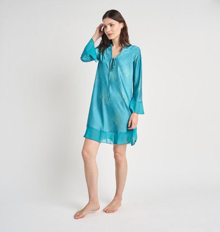 CAMISOLA MUJER BARBIZON SESGO VERDE ESTAMPADO-4