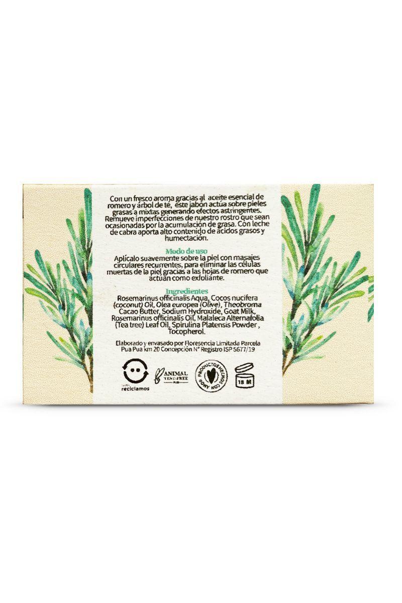 Jabón  sólido antiacné con romero y árbol de té-2