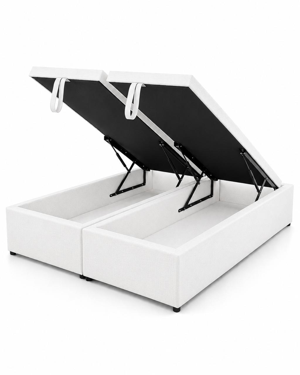 Base Baul 2 Plazas Onyx Colchon Mery Desing Sistema Hidraulico Premium-5