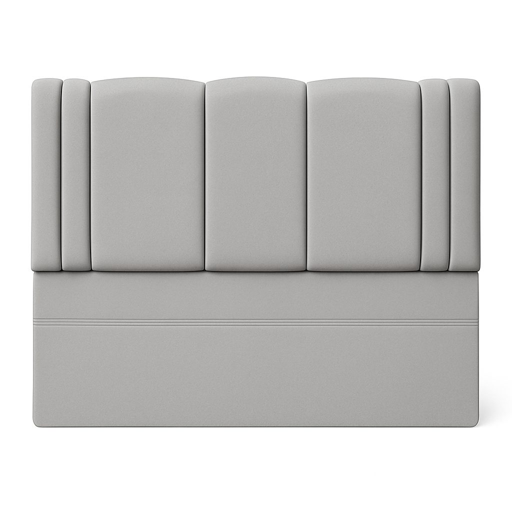Respaldo De Cama 2 Plazas Milano Gris Claro Perla-2