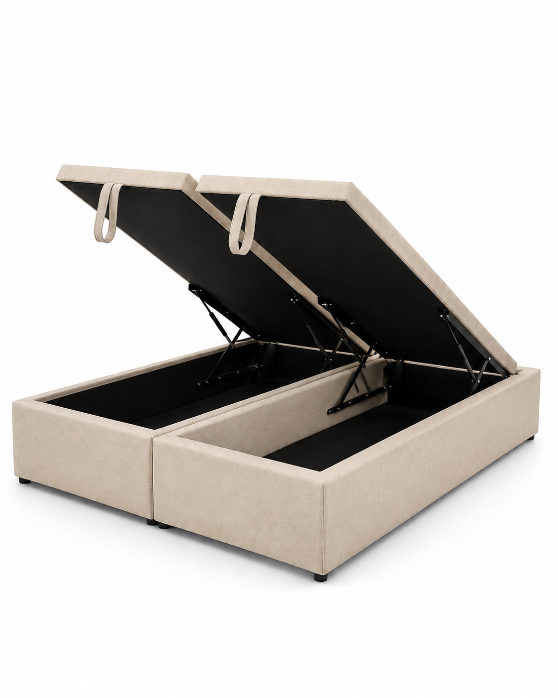 Cama Baul King Capitone Onyx Con Sistema Hidr ulico-1