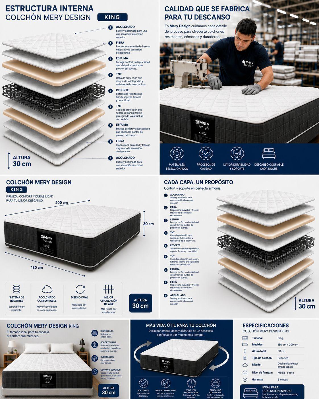 Base King Size mas Colchon Mery Desing-5