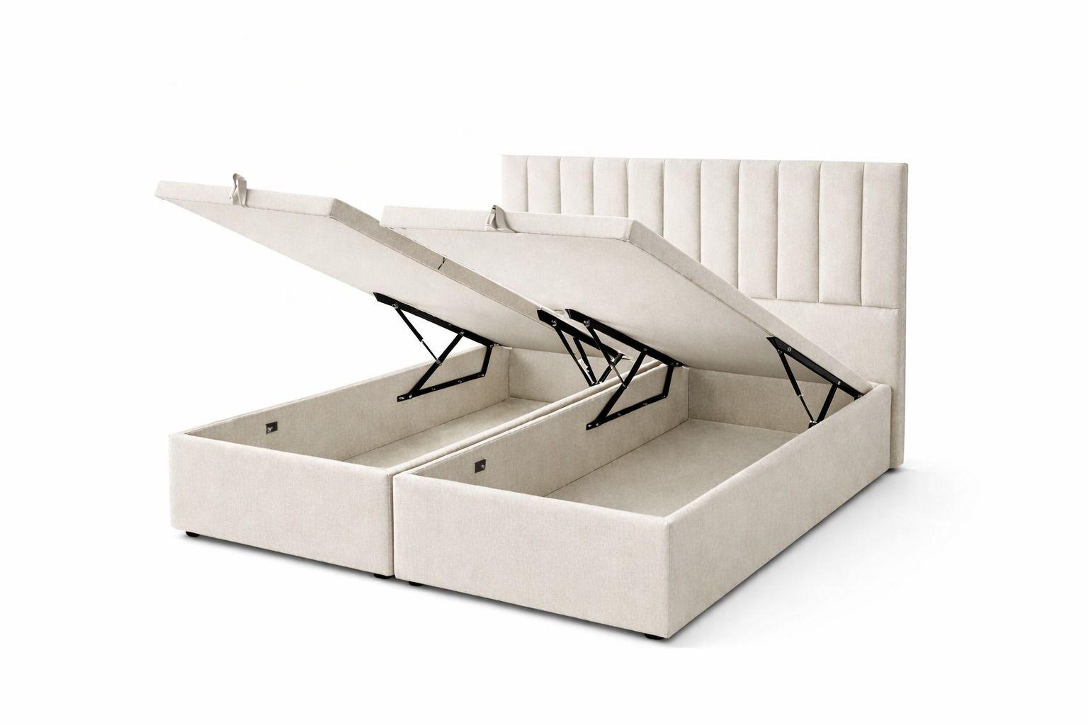Cama Funcional Baul 2 Plazas Colchon Mery Desing Respaldo Turin-3
