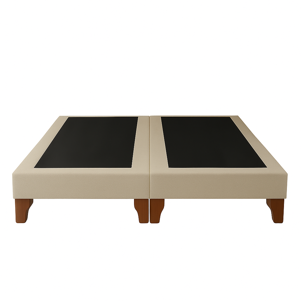 Base De Cama 2 Plazas Beige-1