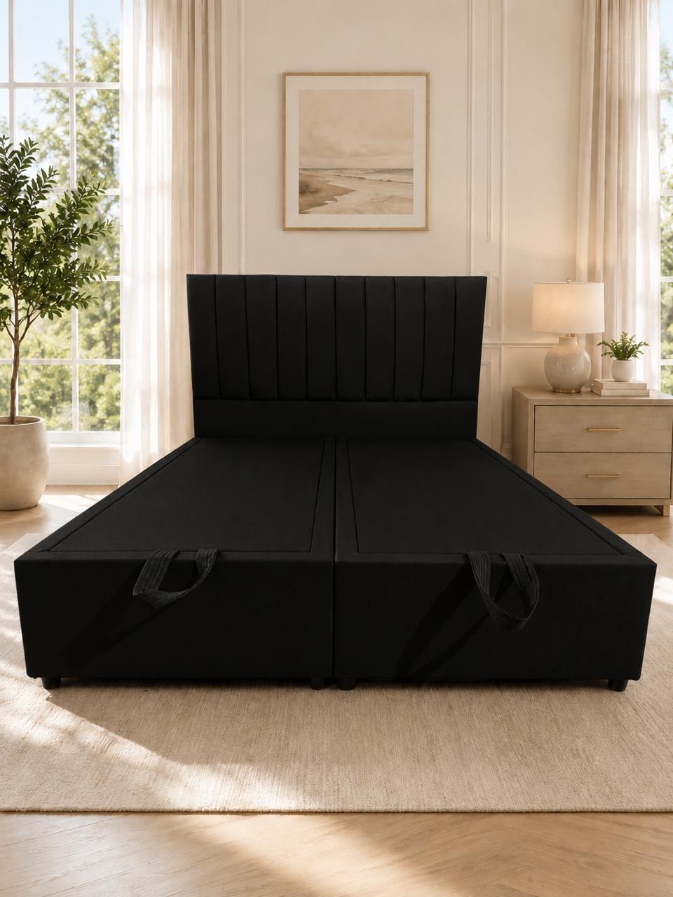 Cama Baul King Turin Onyx Con Sistema Hidr ulico-5